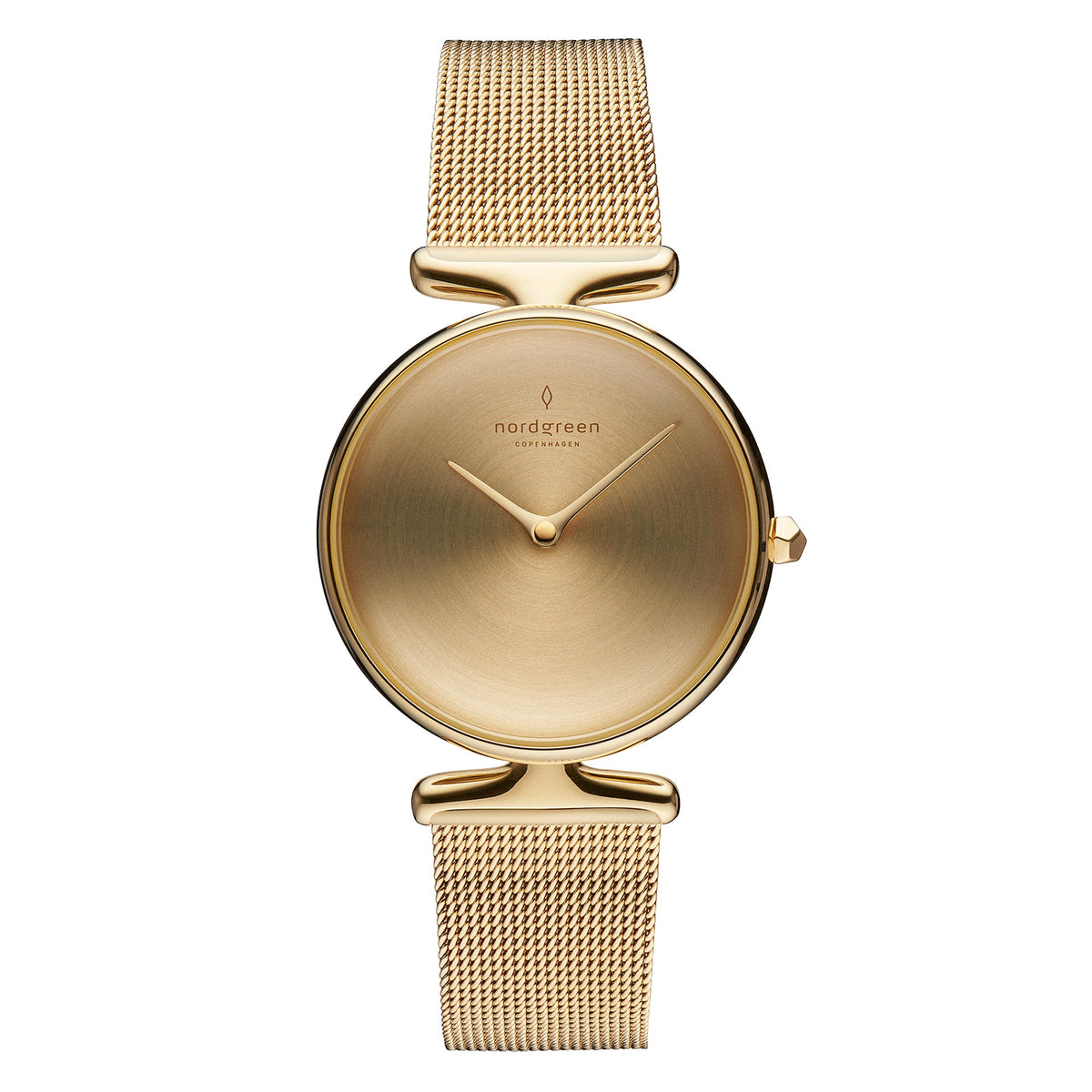 Nordgreen | Unika gold 28mm dial mesh | UN28GOMEGOBM