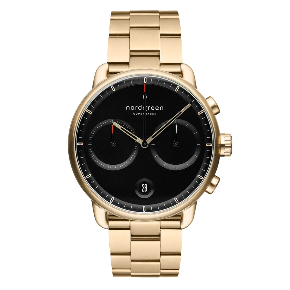 Nordgreen | Pioneer gold black 42mm dial | PI42GO3LGOBL