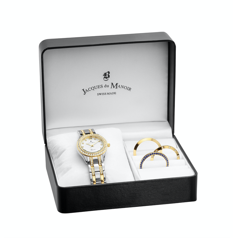 Jacques Du Manoir | Royal two tone with changeable bezels 30mm dial | BAG.04