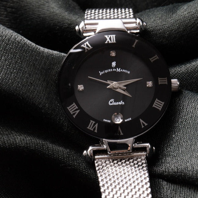 Jacques Du Manoir | Coupole classic silver 33mm dial silver mesh | RCM.45