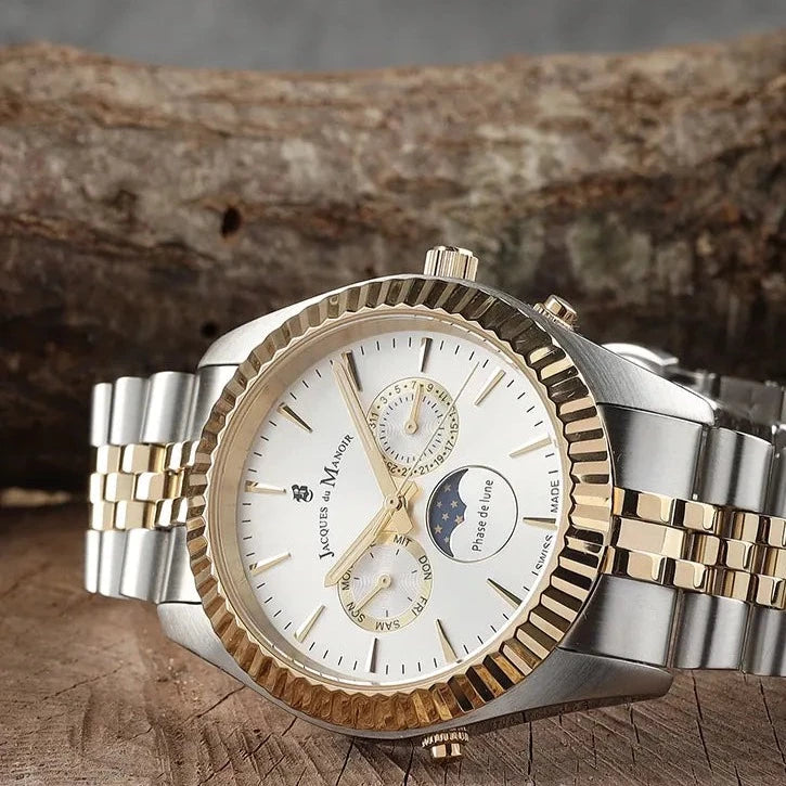 Jacques Du Manoir | Inspiration Moonphase two tone white 40mm dial | JWG01606