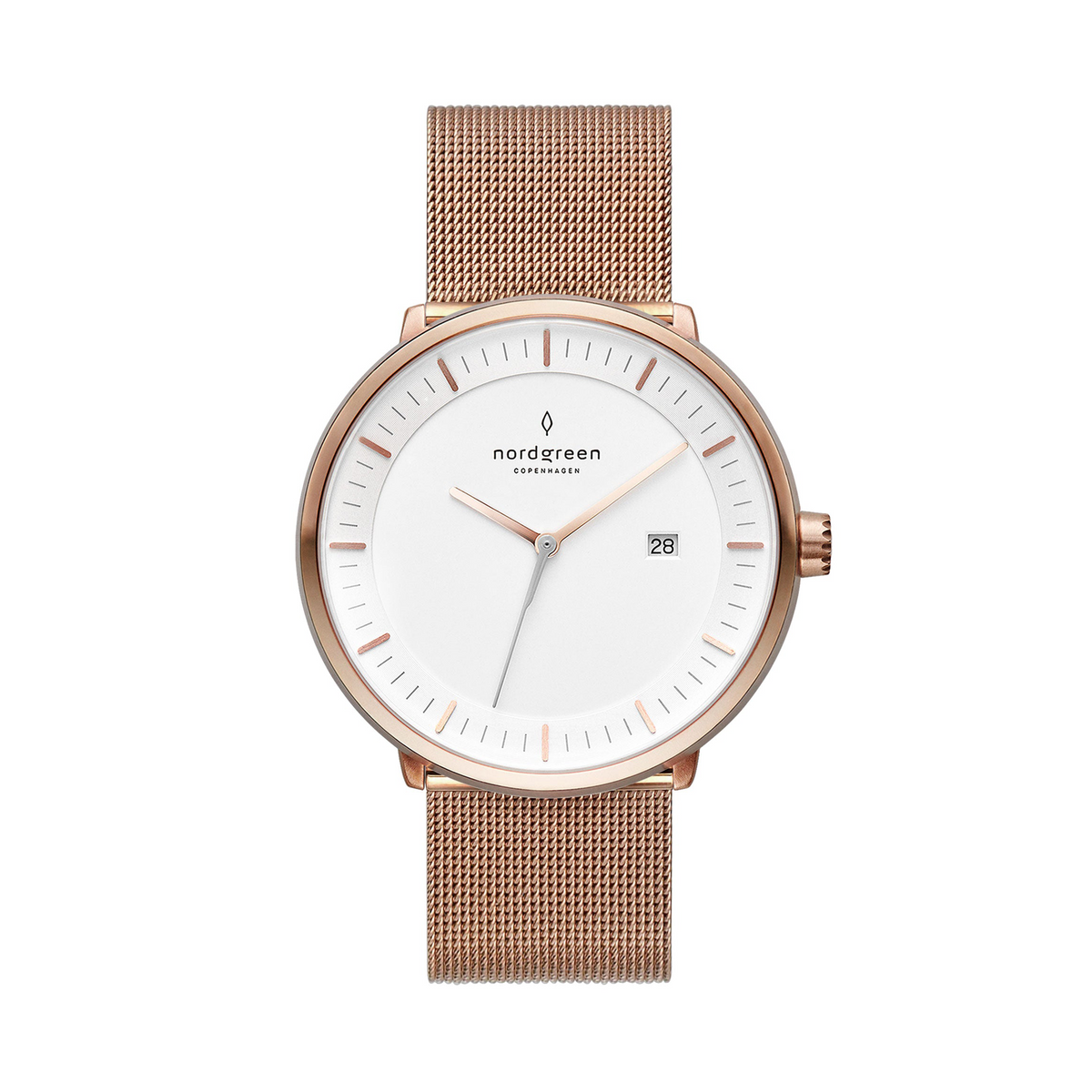 Nordgreen | Philosopher Rose Gold Mesh 32mm dial | PH36RGMEROXX