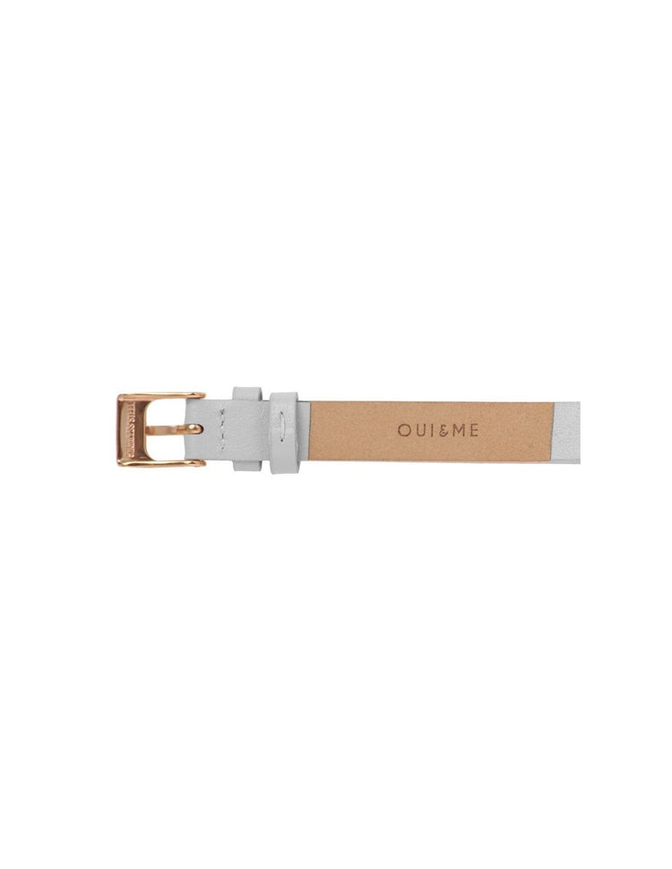 Oui&Me | Petite Fleurette floral white leather 32mm dial | ME010139