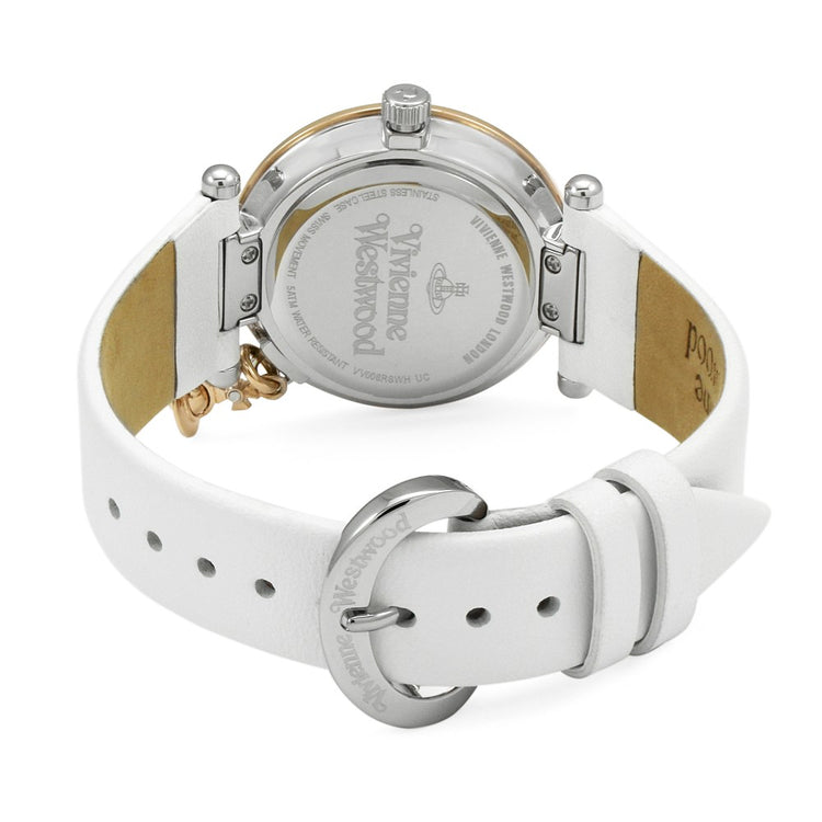 Vivienne Westwood | Orb Pastelle gold white leather 32mm dial | VV006RSWH