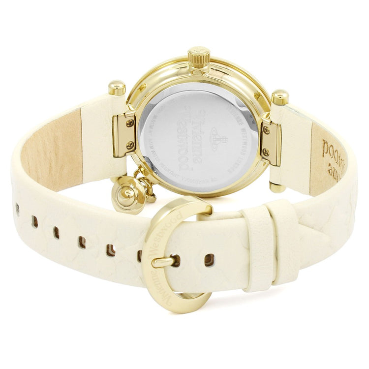 Vivienne Westwood | Orb II gold white leather 32mm dial | VV006WHWH