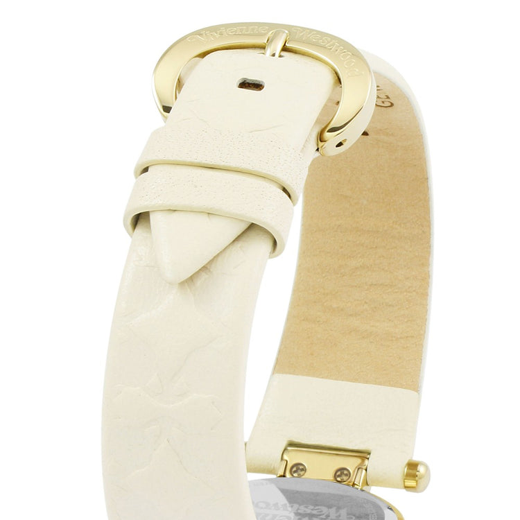 Vivienne Westwood | Orb II gold white leather 32mm dial | VV006WHWH