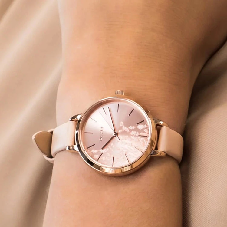 Oui&Me | Petite Fleurette rose gold 32mm dial | ME010064